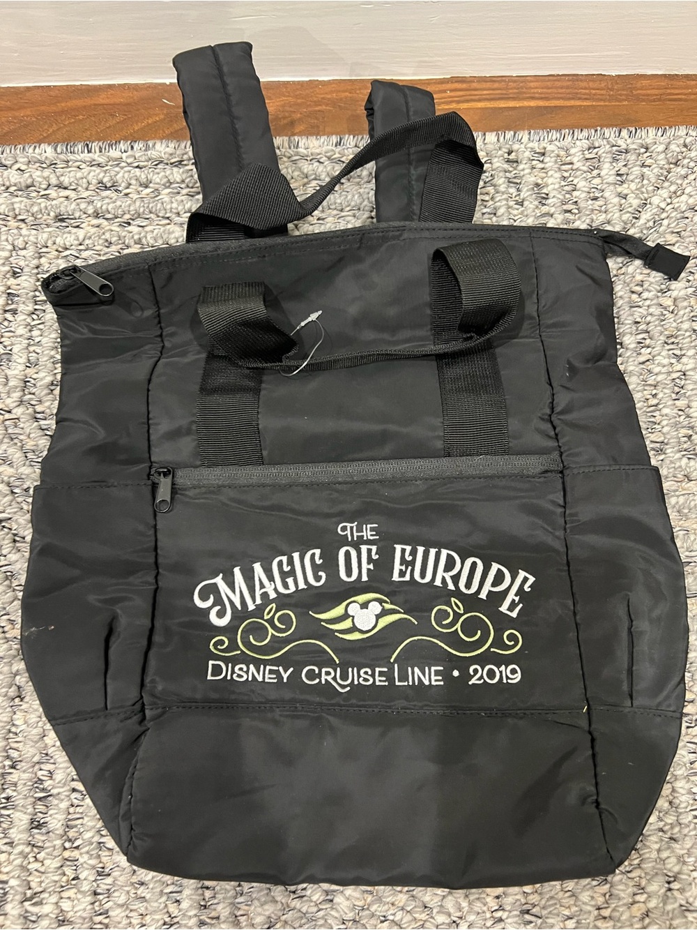 Disney The Magic of Europe' Black Backpack Tote